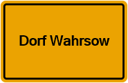 Grundbuchauszug Dorf Wahrsow